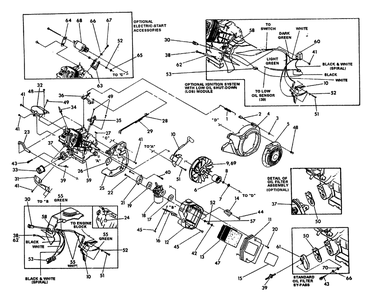 Engine Trim Parts Diagram and Parts List for 9803-1-MC  Briggs and Stratton Generator